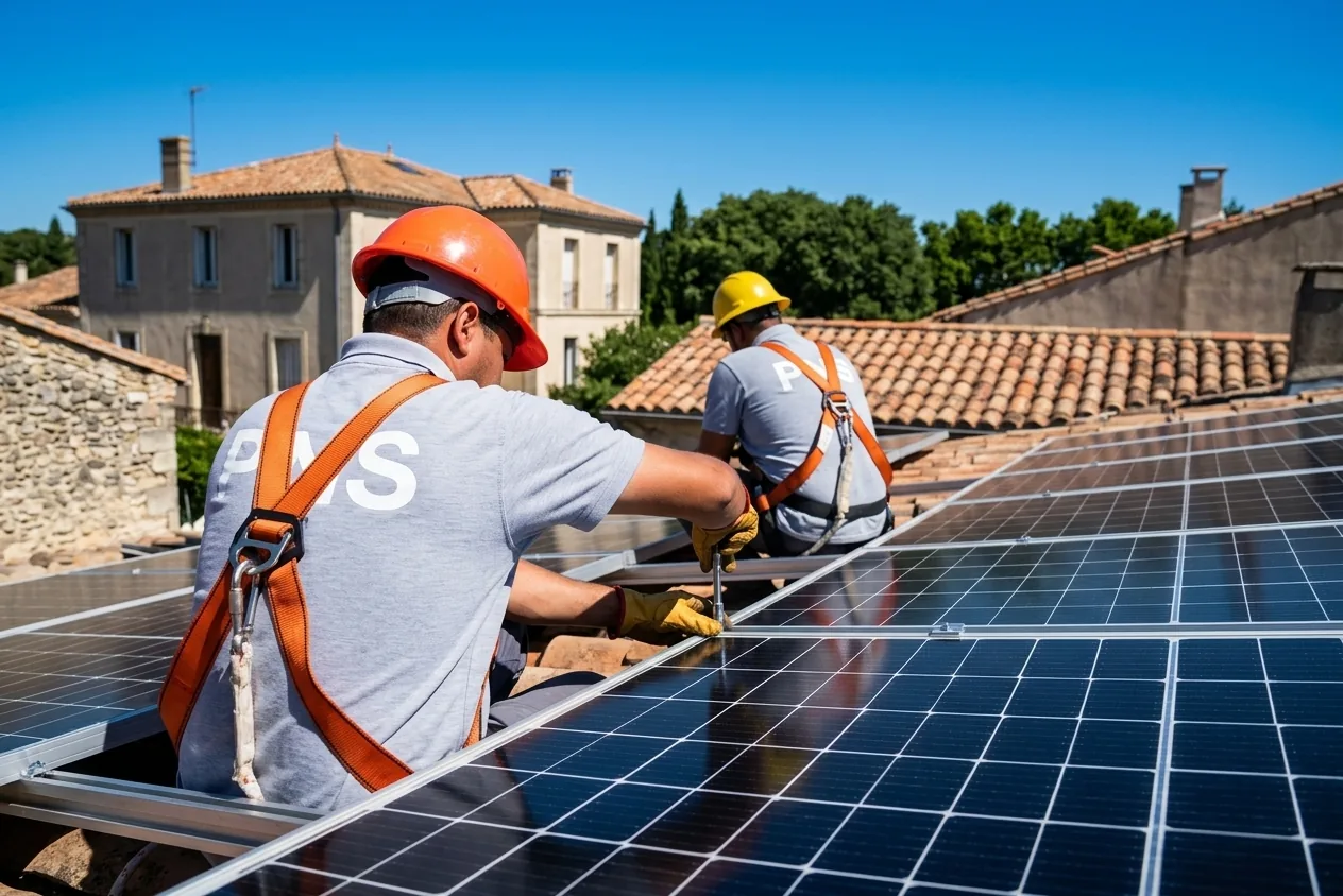 Installation de panneaux solaires